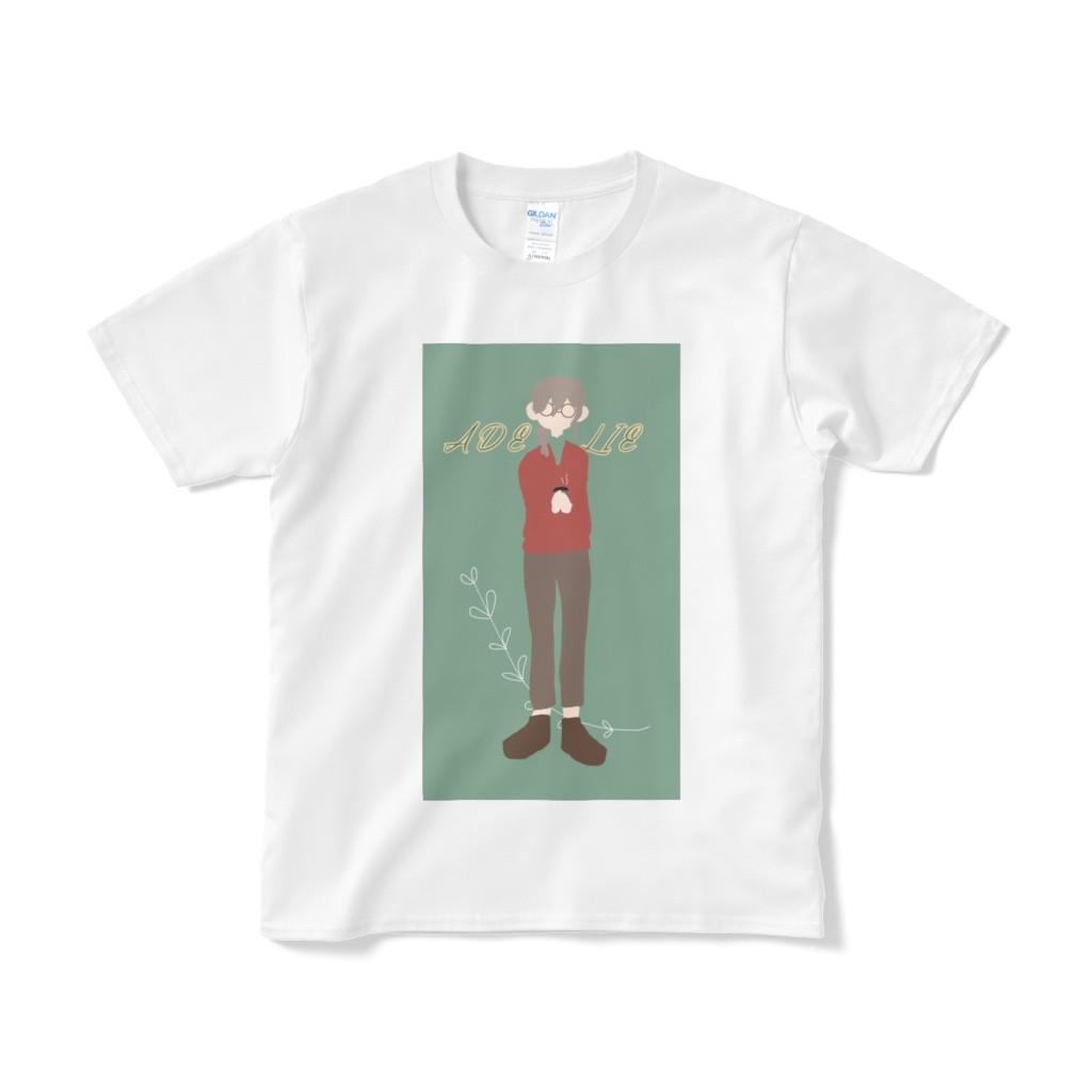 【シンプル】あでりぃデザインTシャツ-ホワイト【公式】