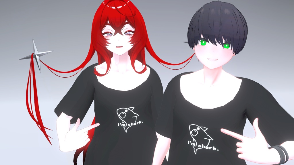 【複数アバター対応】あいむしゃーくTシャツ!