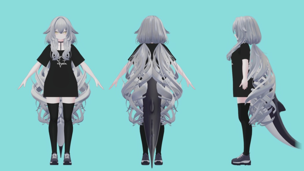 【複数アバター対応】あいむしゃーくTシャツ!