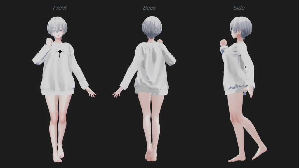 イチゴ対応しました!【簡単改変】ちょうどいいルームウェア!【複数アバター対応】