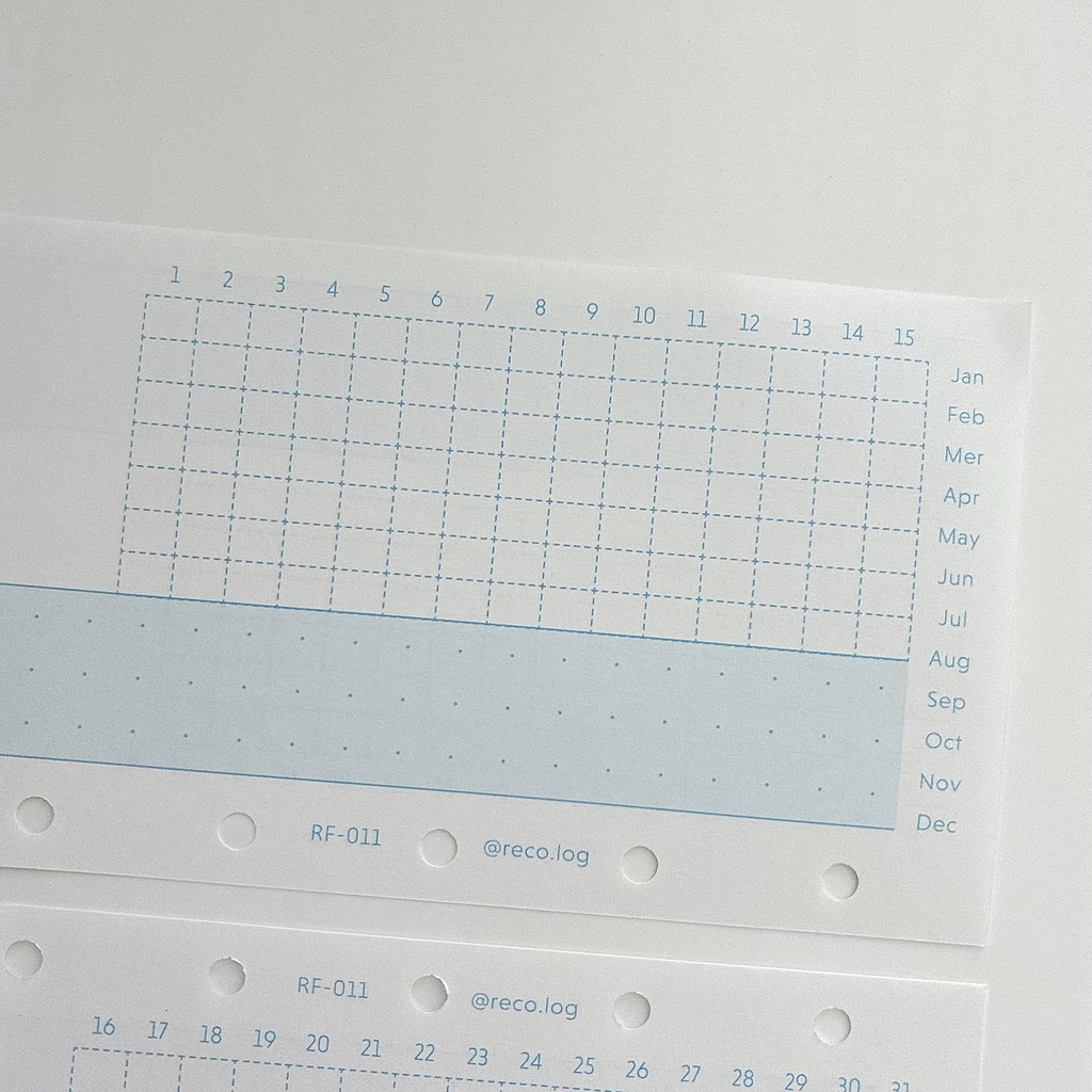 【M5】Monthly habit tracker refill