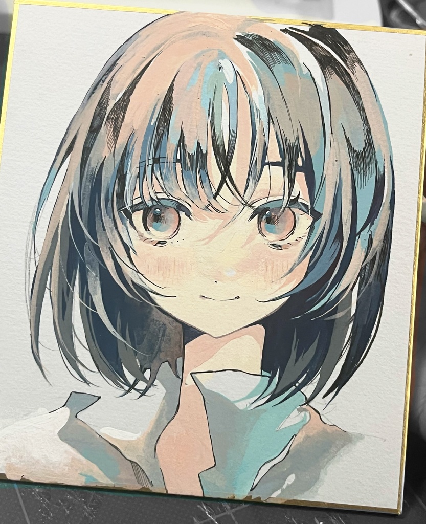 イラスト色紙原画  1枚