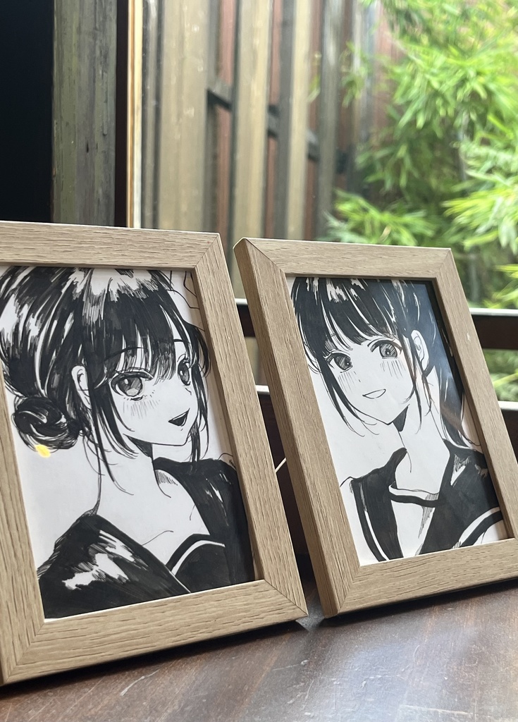 イラスト原画2枚(ポストカードサイズ)