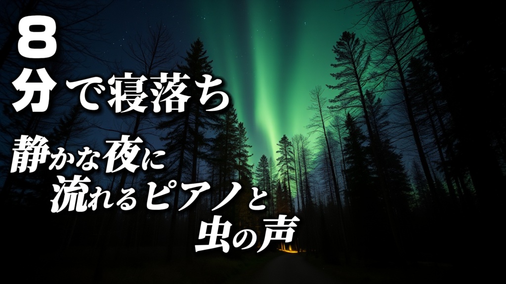 【8分で熟睡】心がほどける虫の声とピアノBGM｜夜のリラックス音楽