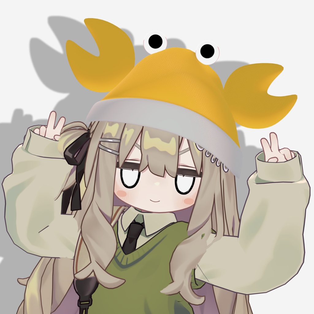 かにのニット帽 かにっと シェイプキーで複数アバター対応