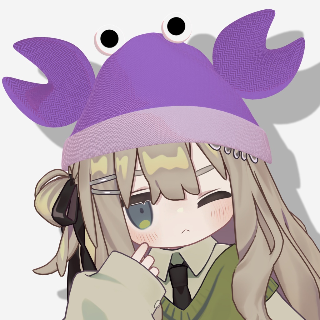 かにのニット帽 かにっと シェイプキーで複数アバター対応