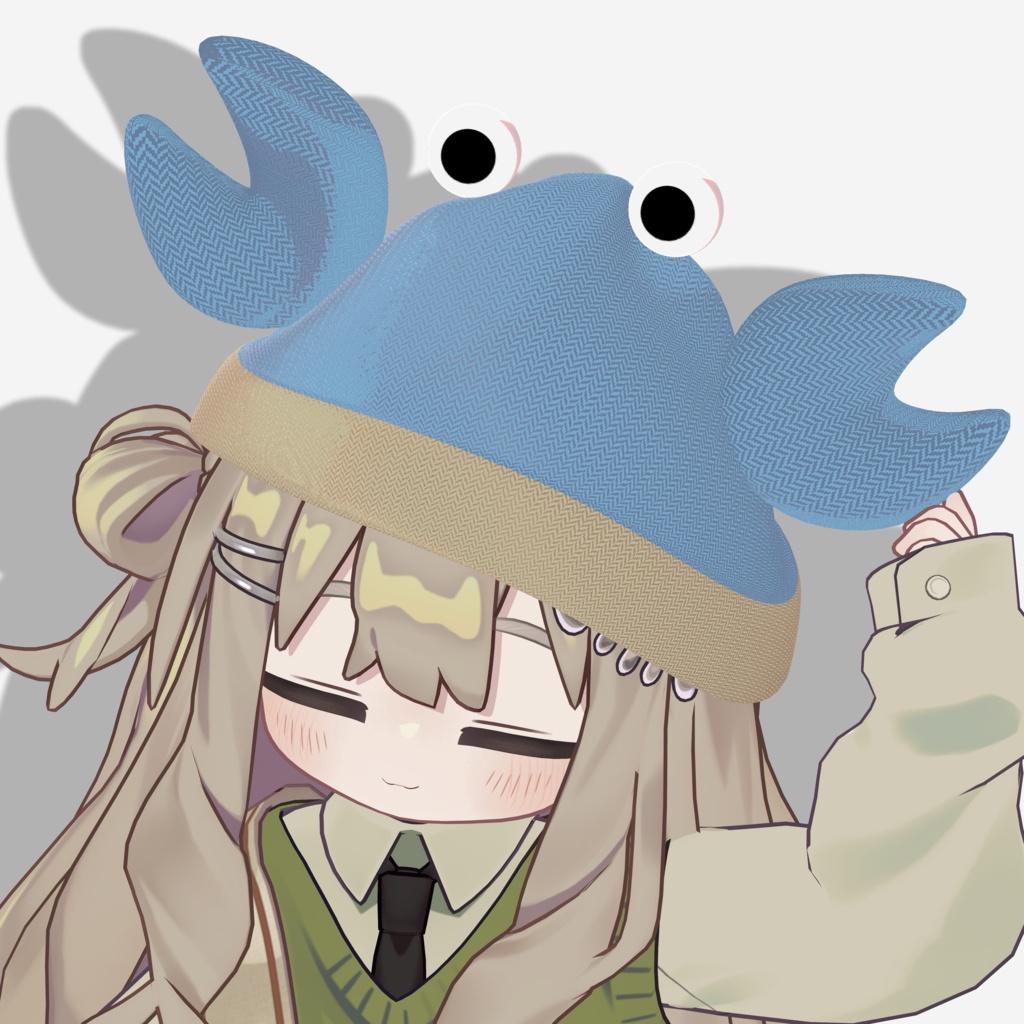 かにのニット帽 かにっと シェイプキーで複数アバター対応