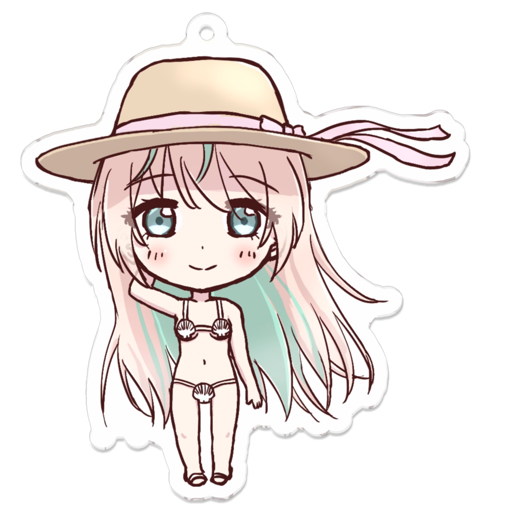 麦わら貝殻ビキニアクキー