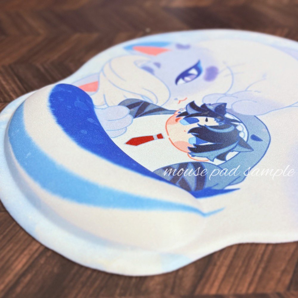 ヌコサメなかよしマウスパッド
