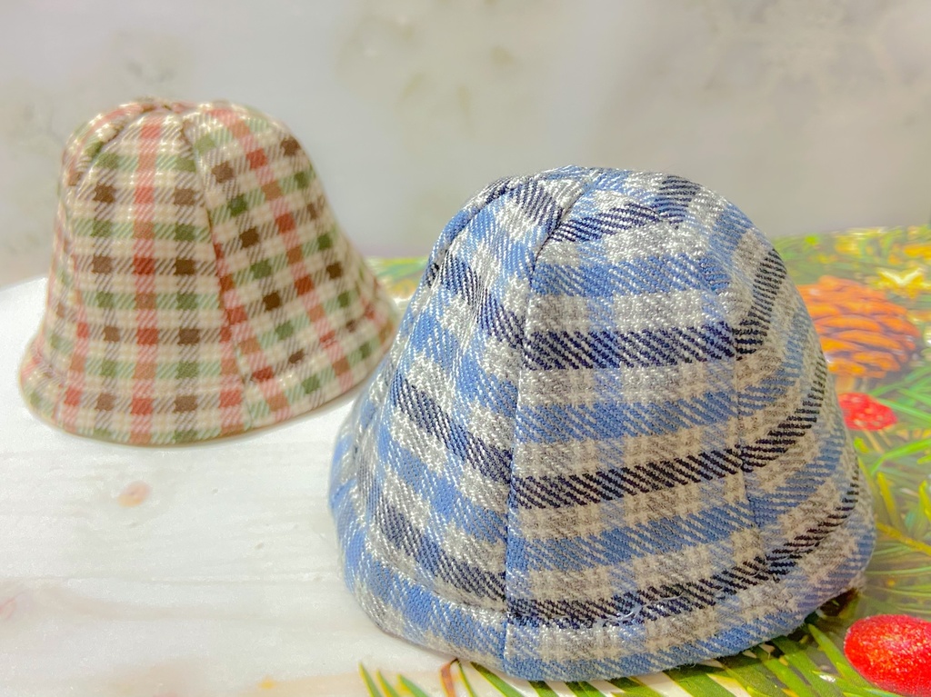 ❄︎winter check hat❄︎