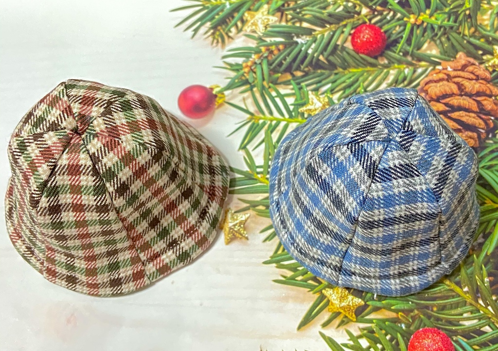 ❄︎winter check hat❄︎