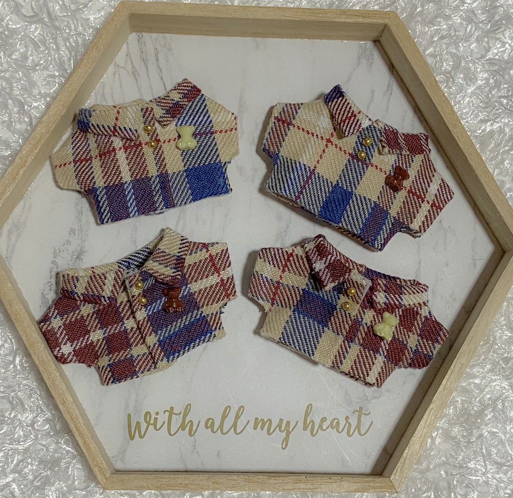 check shirt withBear🧸