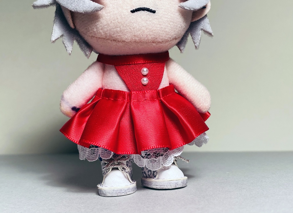 Frill dress(RED/BLACK)