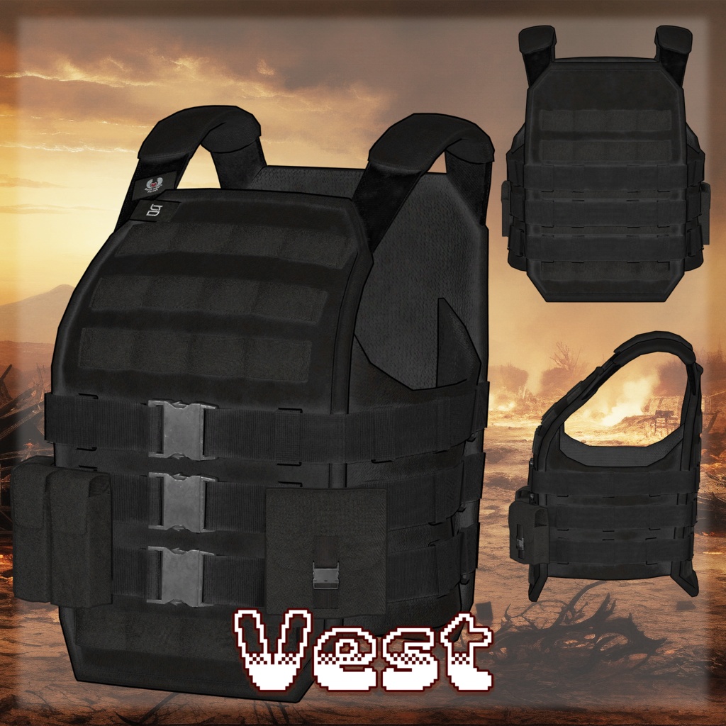Battle Set (Helmet , Bulletproof Vest)