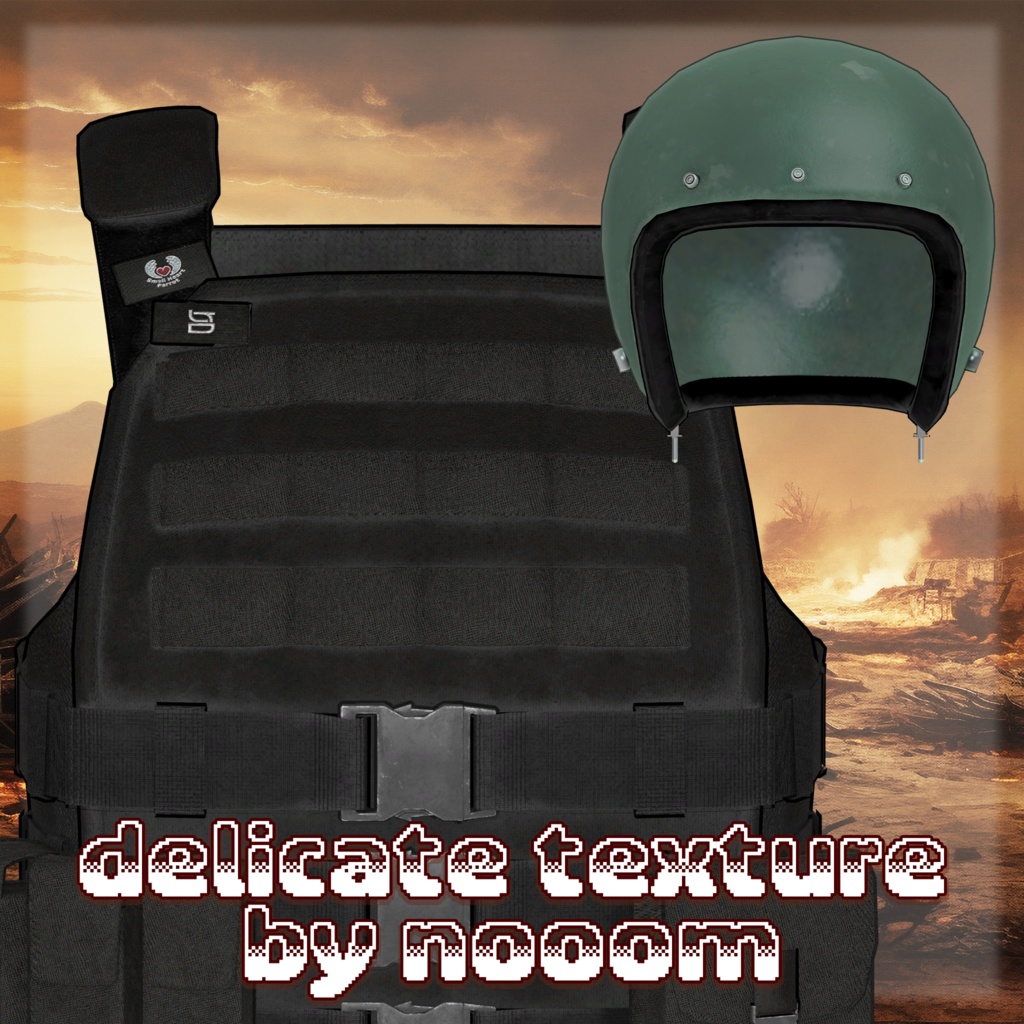 Battle Set (Helmet , Bulletproof Vest)
