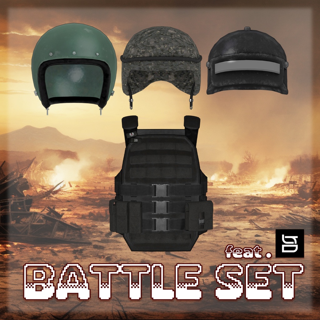Battle Set (Helmet , Bulletproof Vest)