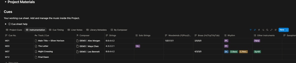 Composer Production OS|作曲家・編曲家のためのNotion制作管理システム【日本語版】