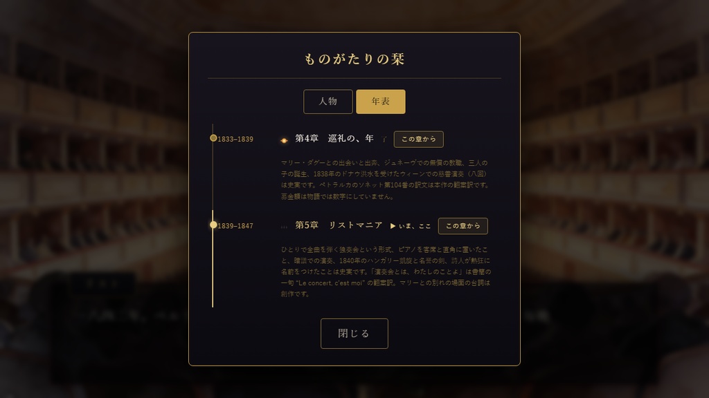 メモリア・カンタービレ 〜リスト編〜