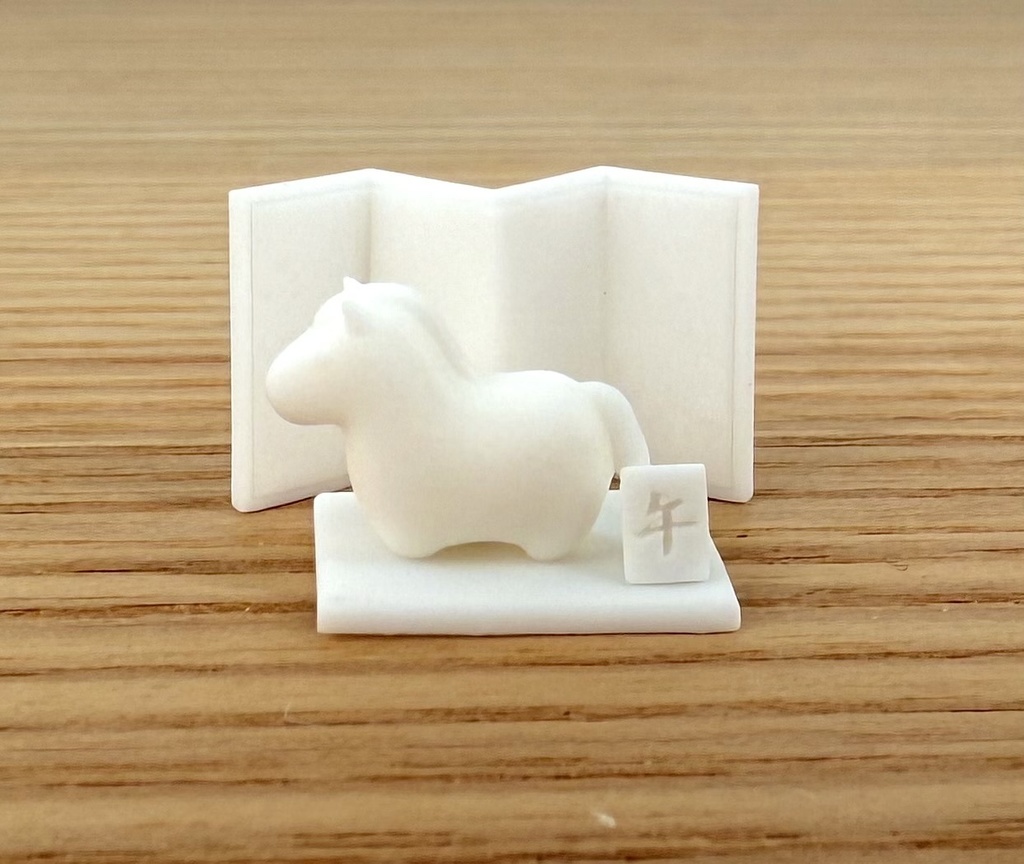 1/12 干支の置物・午　未塗装品
