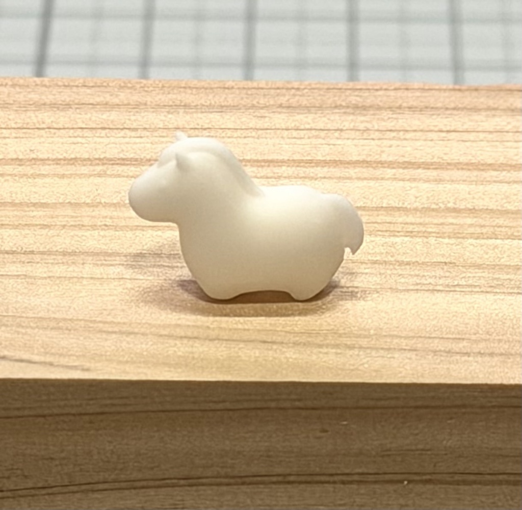 1/12 干支の置物・午 未塗装品