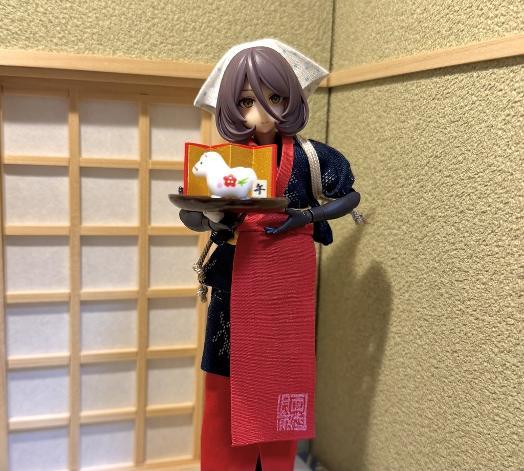 1/12 干支の置物・午 未塗装品