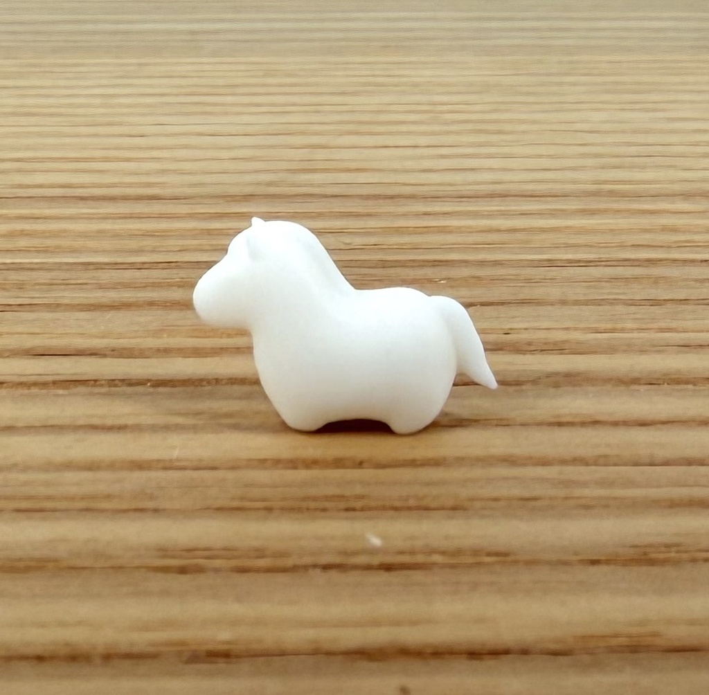 1/12 干支の置物・午 未塗装品