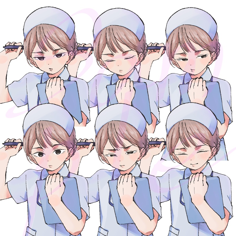 気だるげな看護師立ち絵