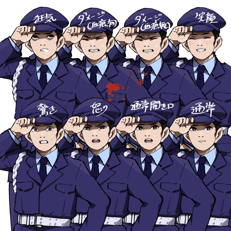 真面目そうな警備員立ち絵【手描き素材】