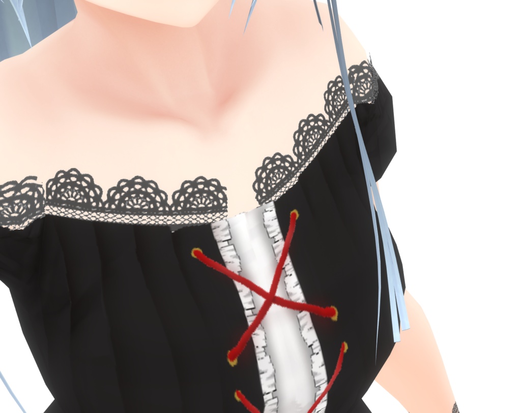 #VRoid用-ゴシックなシンプルワンピース・セット