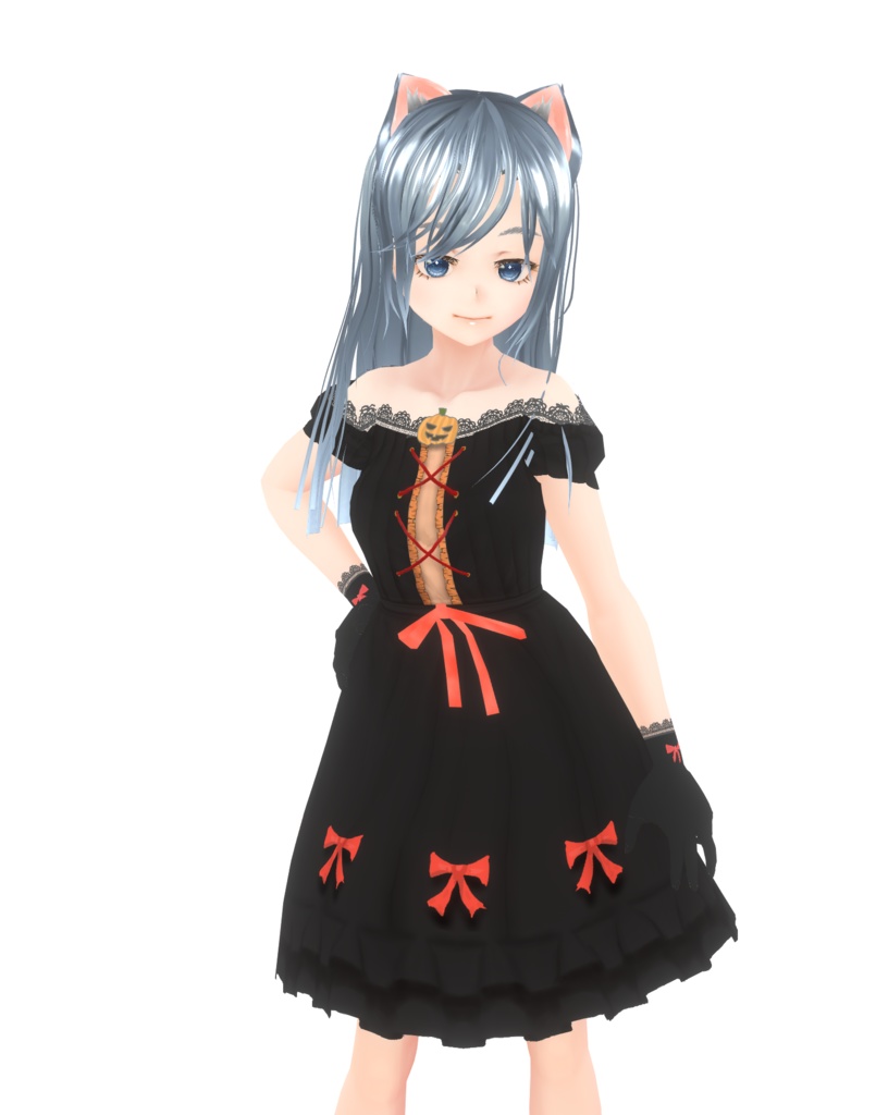 #VRoid用-ゴシックなシンプルワンピース・セット