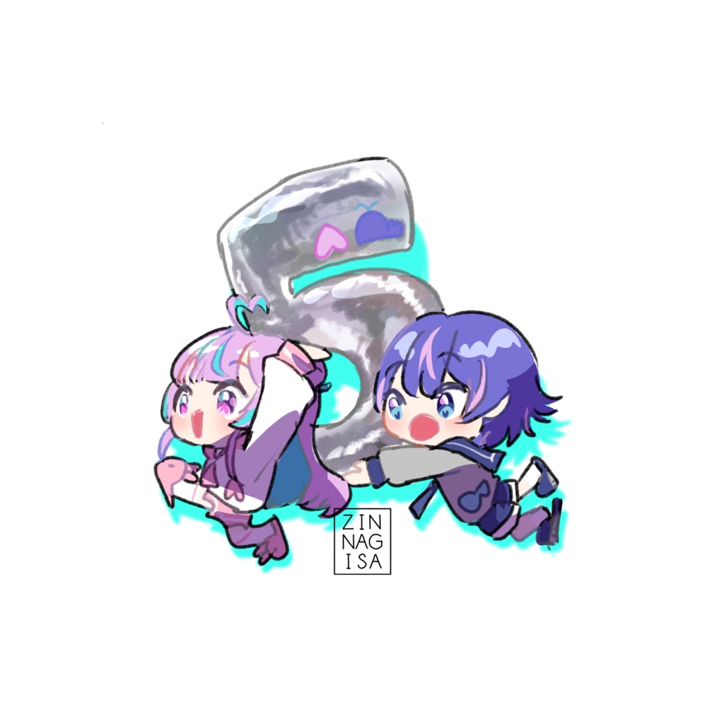 あおもも5周年記念ファンアート【高画質PNG・透過PNG】
