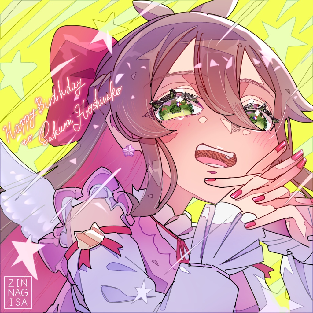 桜井星猫さん誕生2024ファンアート【高画質PNG・透過PNG】