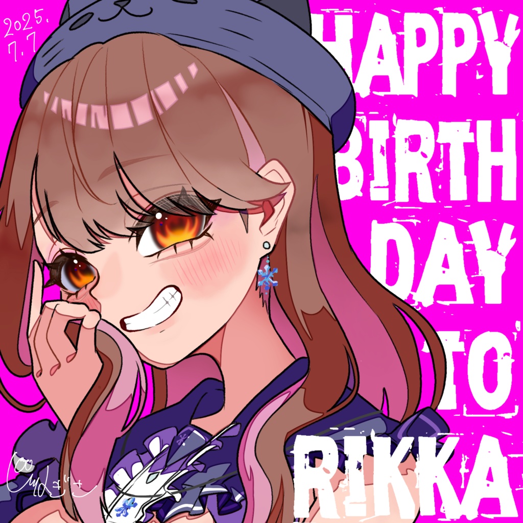 冬乃 六花さん生誕祭2025ファンアート【高画質PNG・透過PNG】