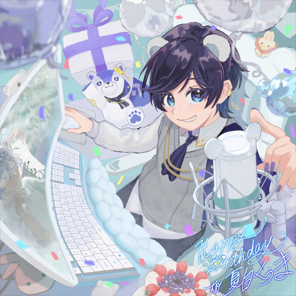 夏白くぅまさん生誕祭2025ファンアート【高画質PNG・透過PNG】