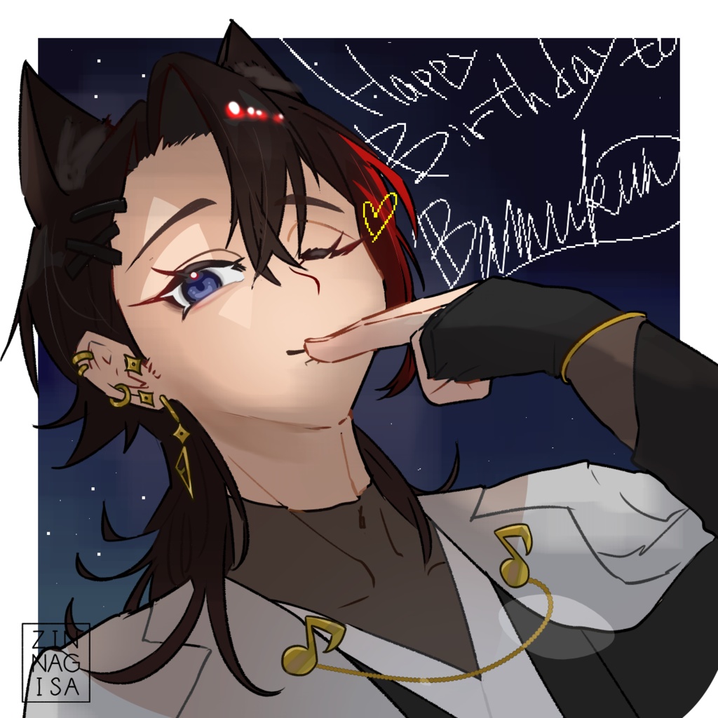 ばむくん。さん誕生日2025ファンアート【高画質PNG・透過PNG】