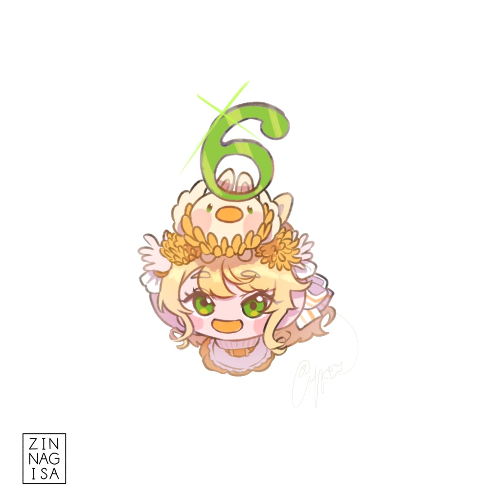 ゆきくっぴさん6周年記念ファンアート【高画質PNG・透過PNG】