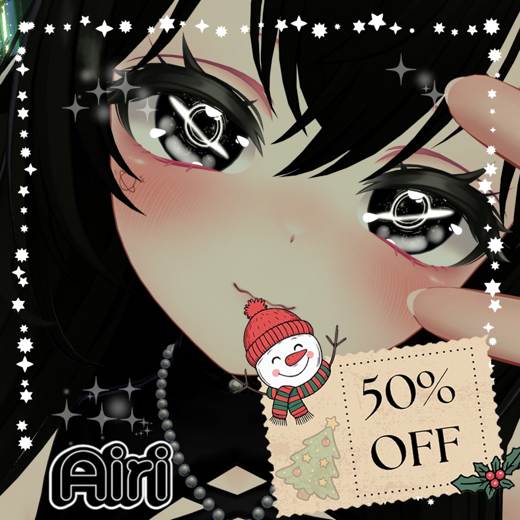 【50%OFF】【目用テクスチャ】オリジナル Black Hole Eyes【VRChat向け / 1種+発光】