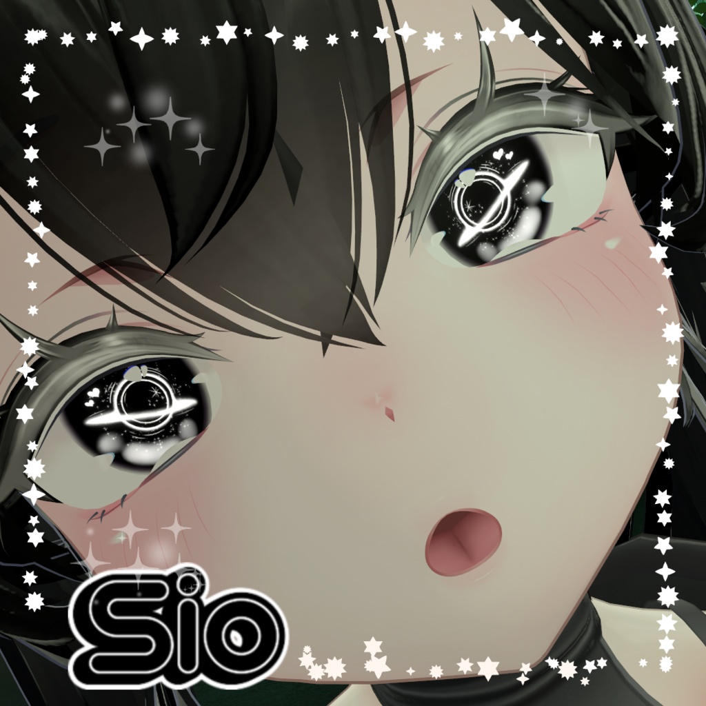 【目用テクスチャ】オリジナル Black Hole Eyes【VRChat向け / 1種+発光】