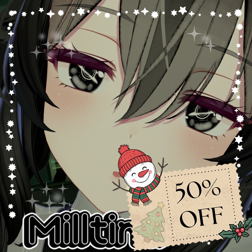 【50%OFF】【目用テクスチャ】オリジナル Black Hole Eyes【VRChat向け / 1種+発光】