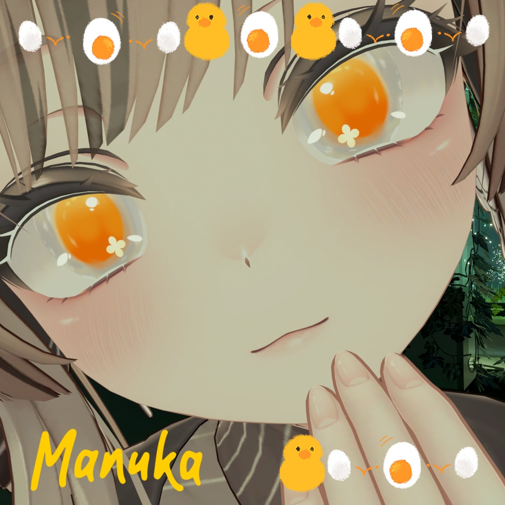  【目用テクスチャ】オリジナル Egg Eyes 🥚【VRChat向け / 1種+発光】
