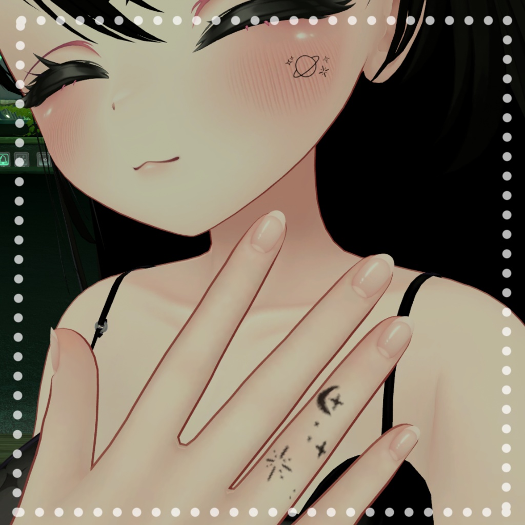 「オリジナル」☆Tattoo CuteCat Set 「VRChat向け」