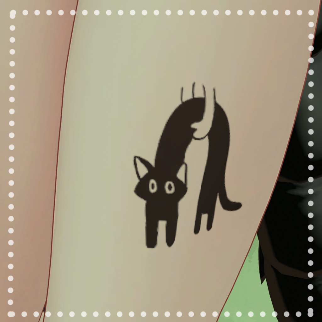 「オリジナル」☆Tattoo CuteCat Set 「VRChat向け」