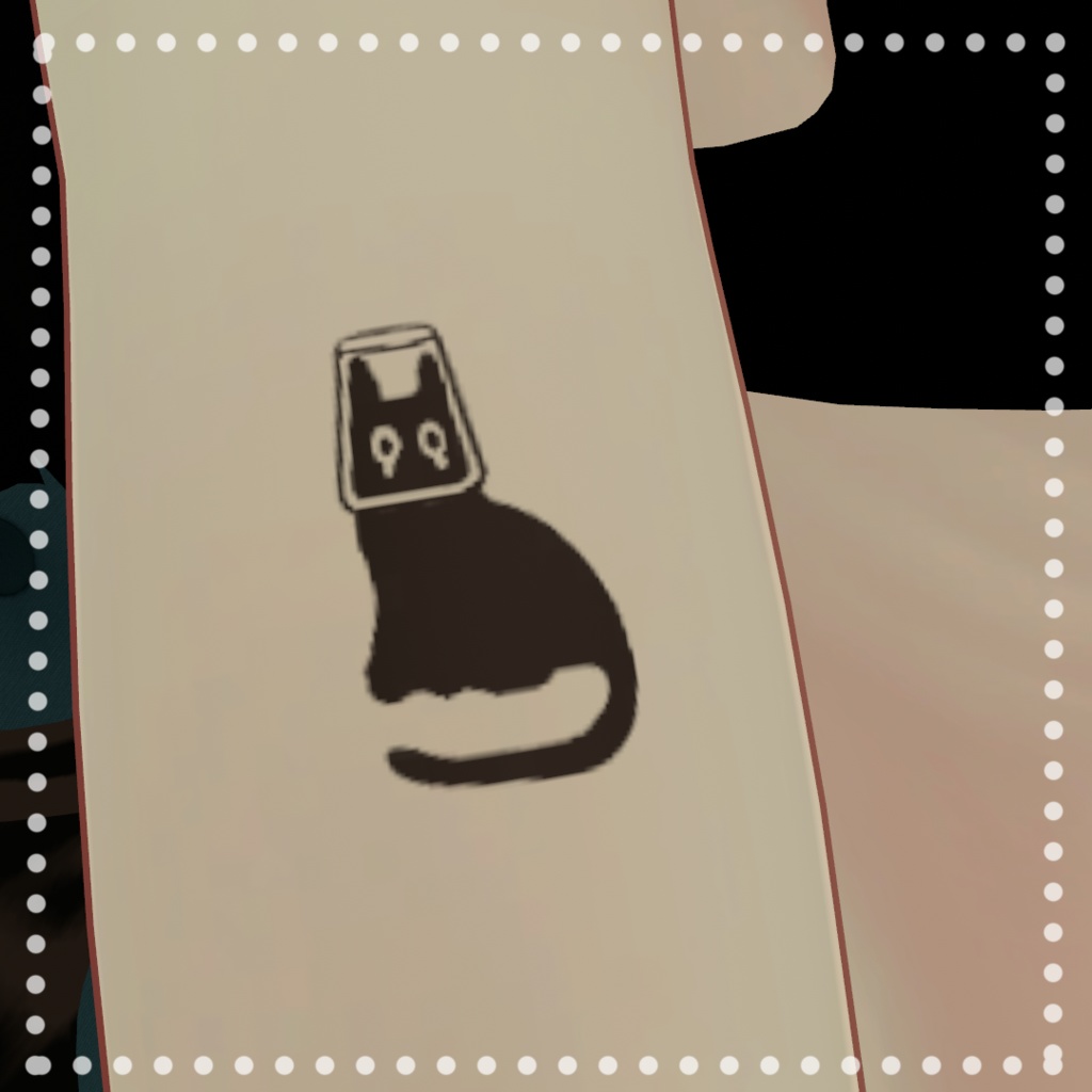 「オリジナル」☆Tattoo CuteCat Set 「VRChat向け」