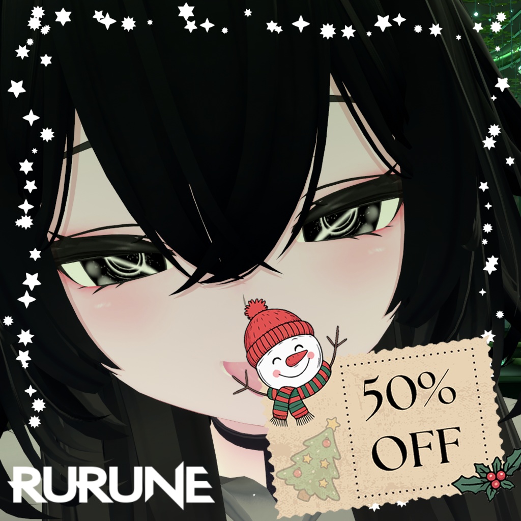 【50%OFF】【目用テクスチャ】オリジナル Black Hole Eyes ver 2.0【VRChat向け / 1種+発光】