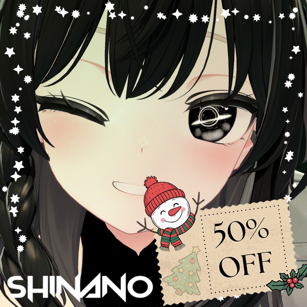 【50%OFF】【目用テクスチャ】オリジナル Black Hole Eyes ver 2.0【VRChat向け / 1種+発光】