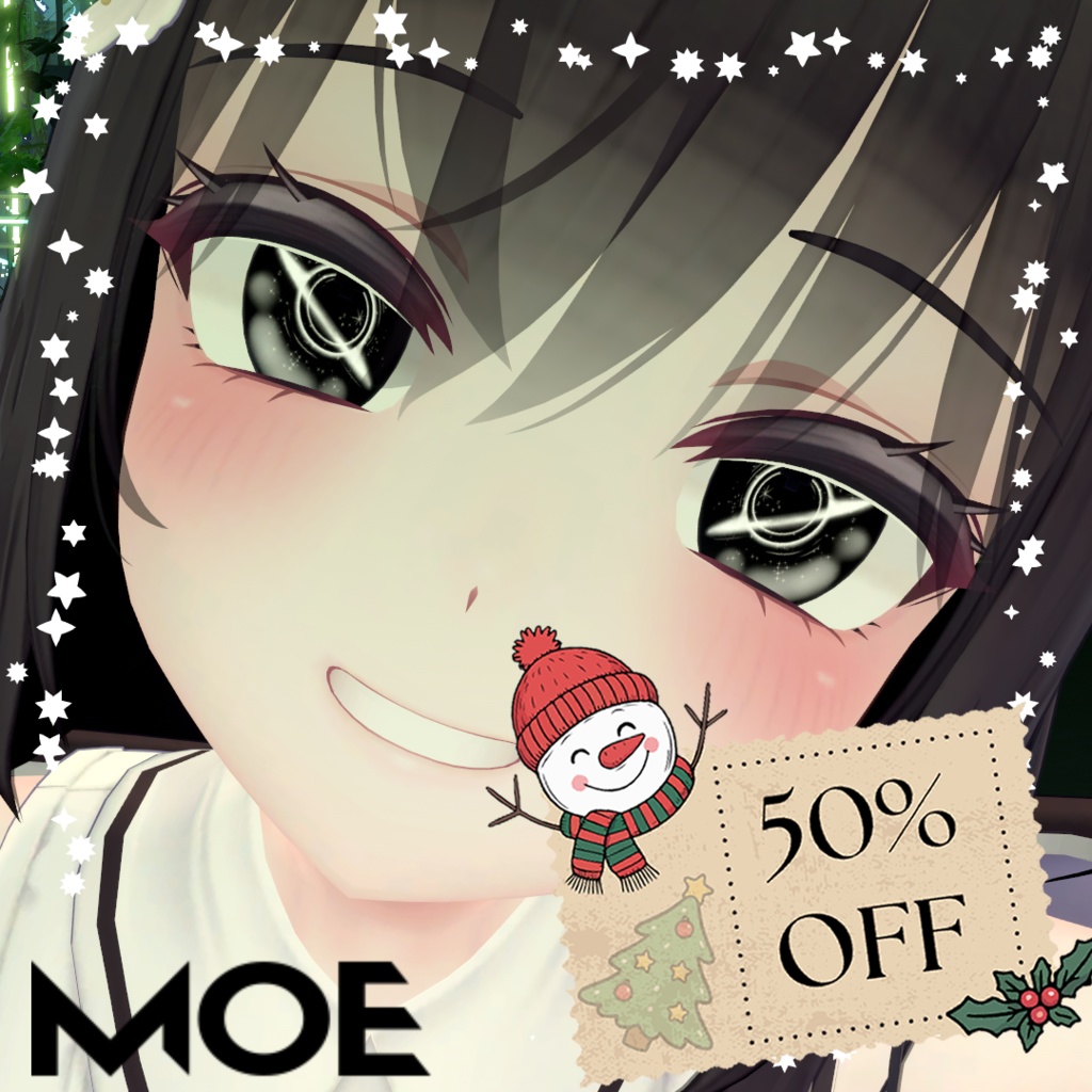 【50%OFF】【目用テクスチャ】オリジナル Black Hole Eyes ver 2.0【VRChat向け / 1種+発光】