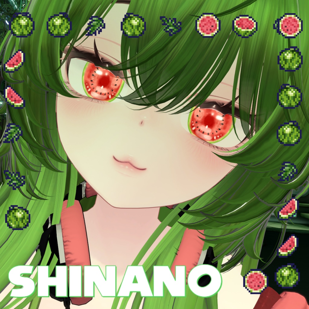 【目用テクスチャ】オリジナル Watermelon Eyes ver 2.0 🍉【VRChat向け / 1種+発光】