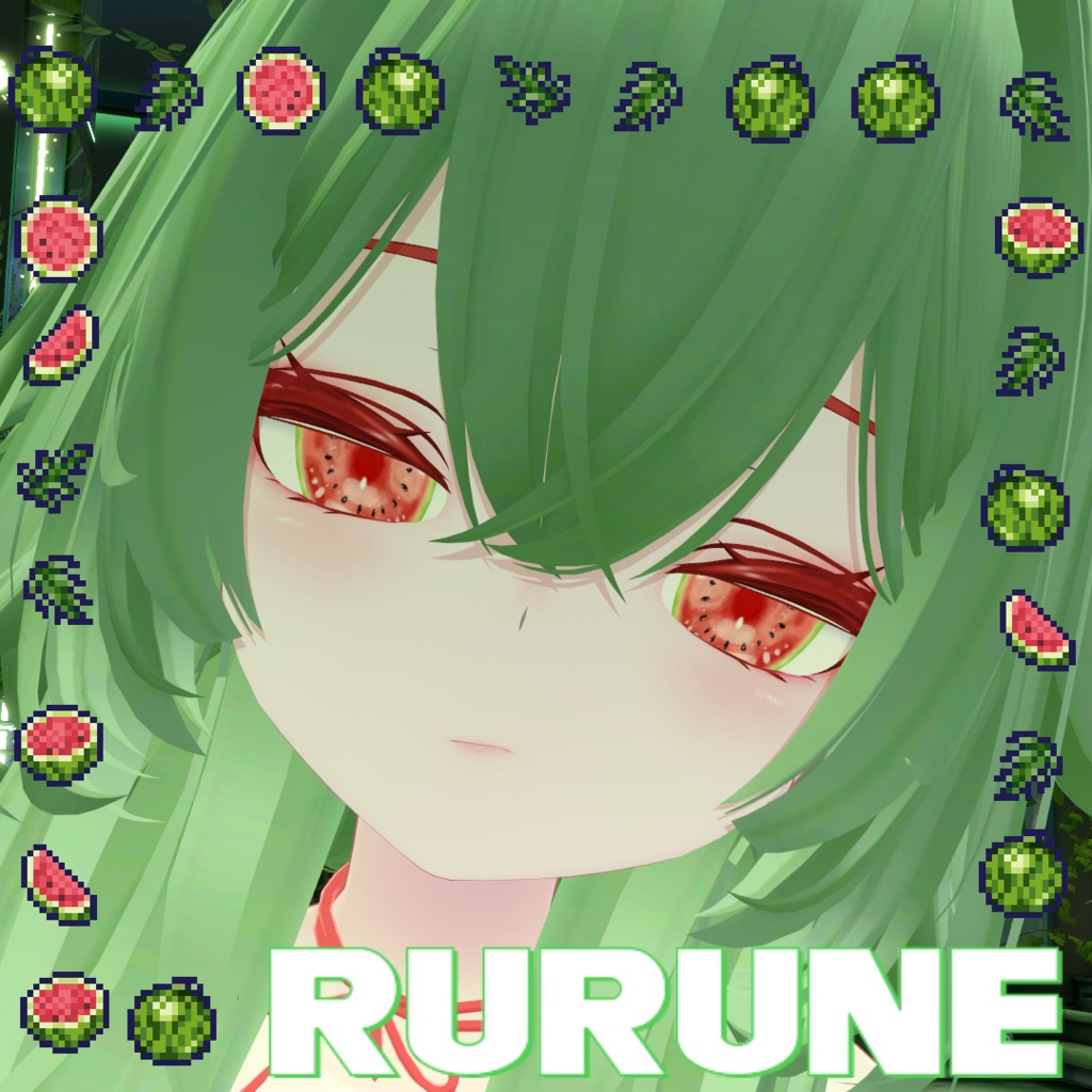 【目用テクスチャ】オリジナル Watermelon Eyes ver 2.0 🍉【VRChat向け / 1種+発光】