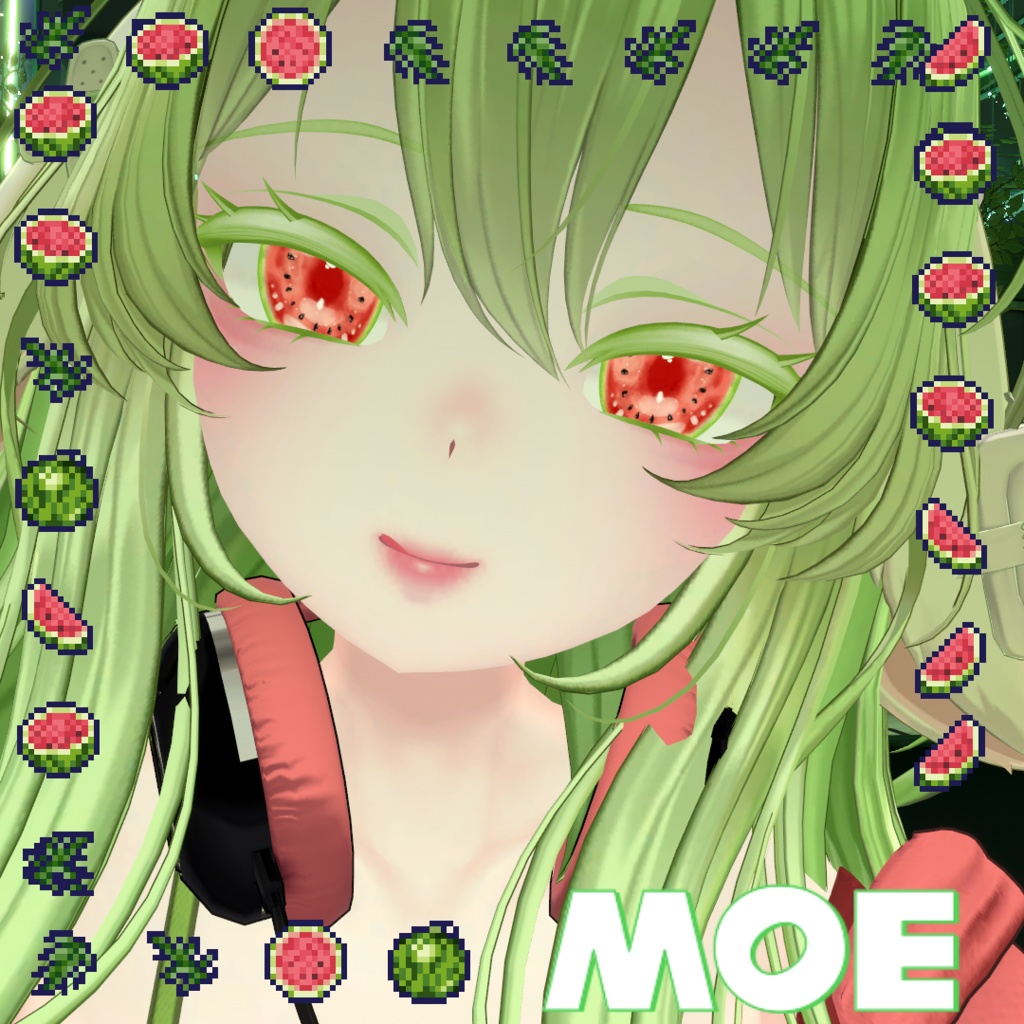 【目用テクスチャ】オリジナル Watermelon Eyes ver 2.0 🍉【VRChat向け / 1種+発光】