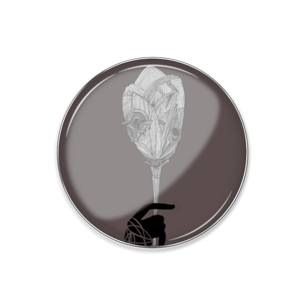 【ピンバッジ】私は本物の花を見たことがない。